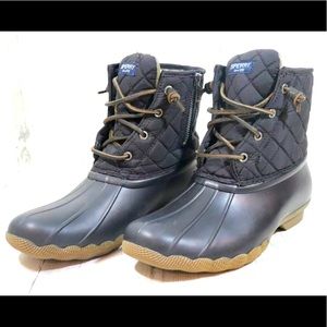 Sperry Womens 7.5M Saltwater Rubber Duck Boots